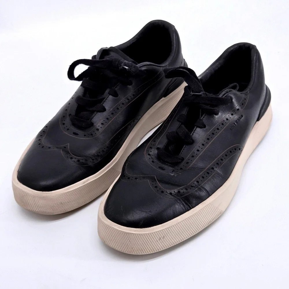 Cole Haan GrandPro Crew Wingtip Black Birch Leather Sneaker Oxford Men's Size 11